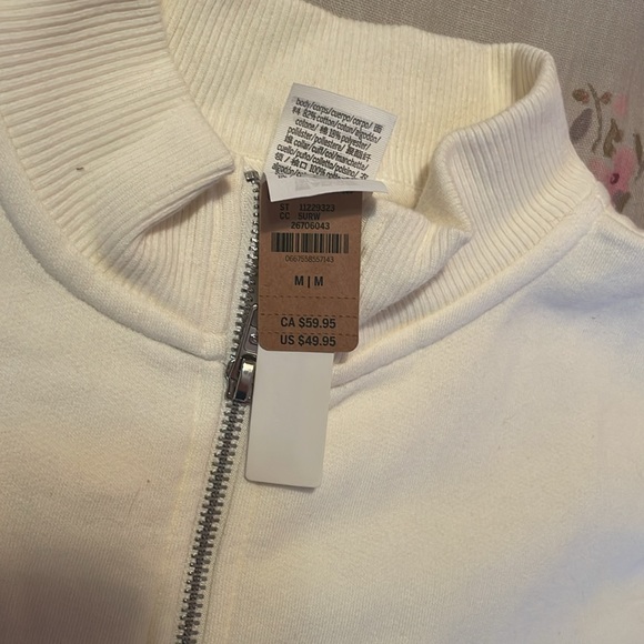 Cream Half-Zip Sweatshirt from Victoria’s Secret - Picture 3 of 4